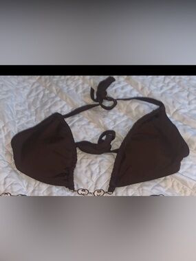 Brown bikini with gold GG hardware. Brand new never used. Small